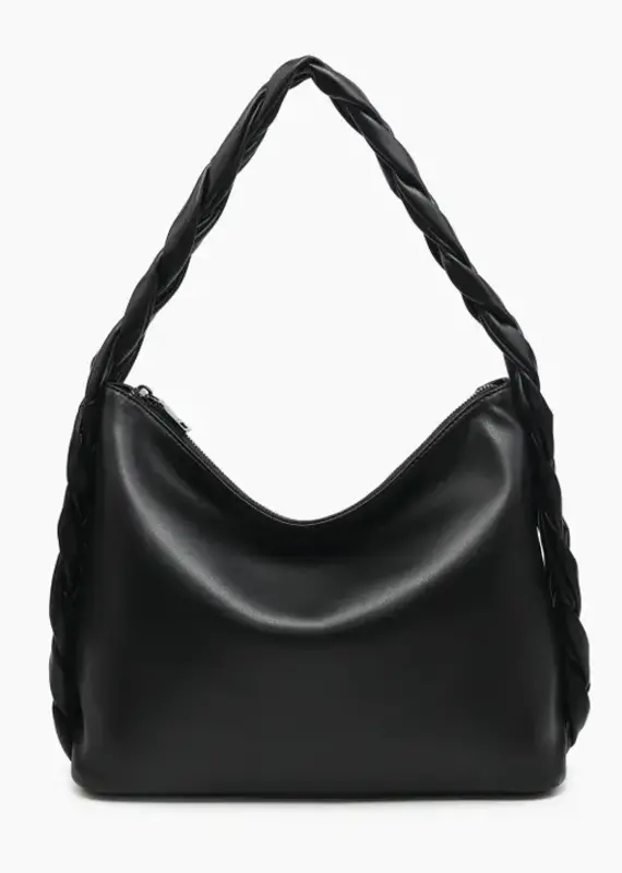 Delilah Knotted Detail Hobo w/ Knotted Handle - BLACK