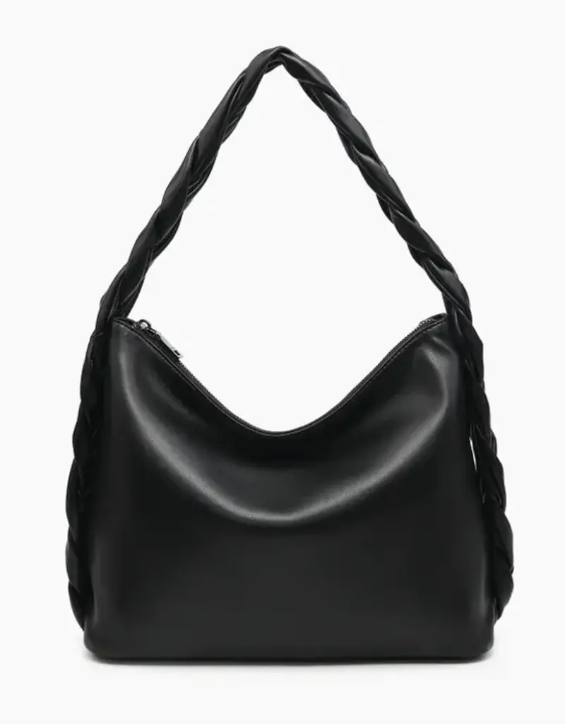 Delilah Knotted Detail Hobo w/ Knotted Handle - BLACK