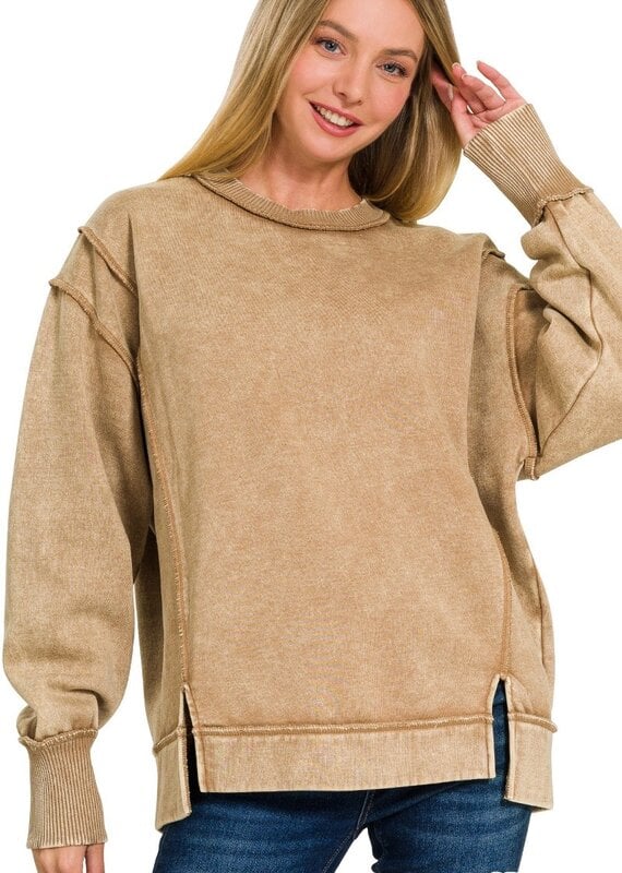 Soft & Cozy Crew Exposed Seam Sweatshirt