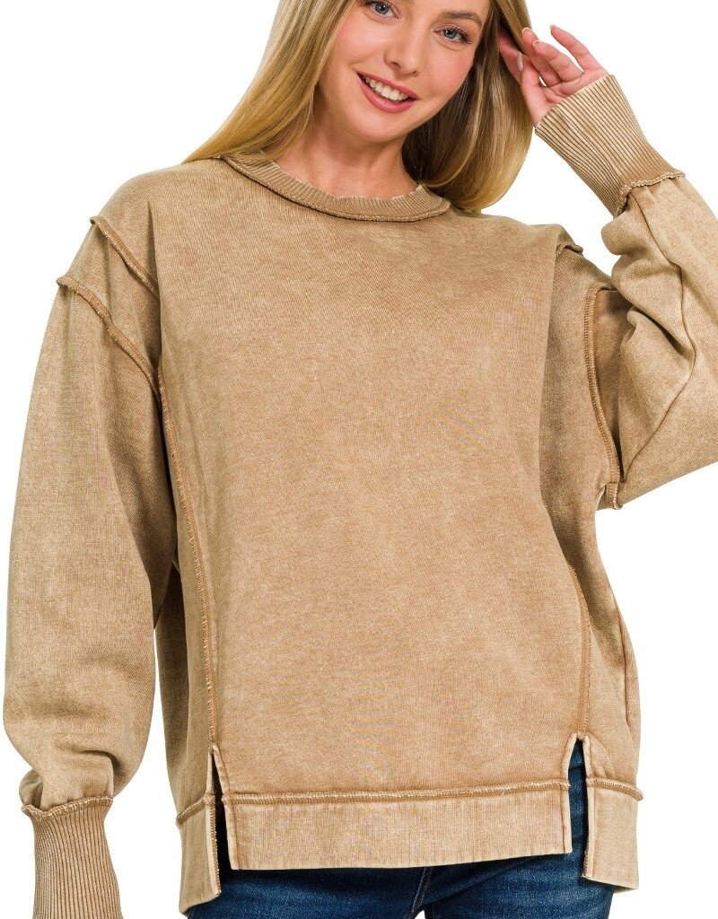 Soft & Cozy Crew Exposed Seam Sweatshirt