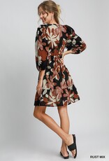 Abstract Printed Dress