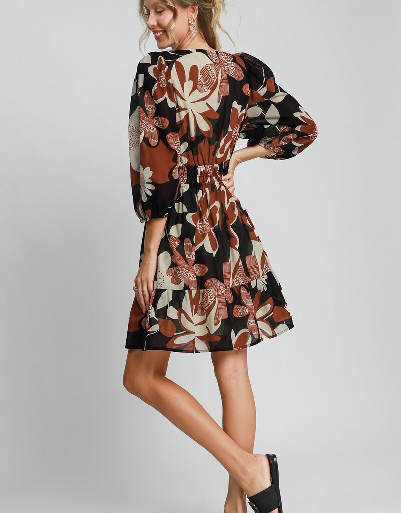 Abstract Printed Dress