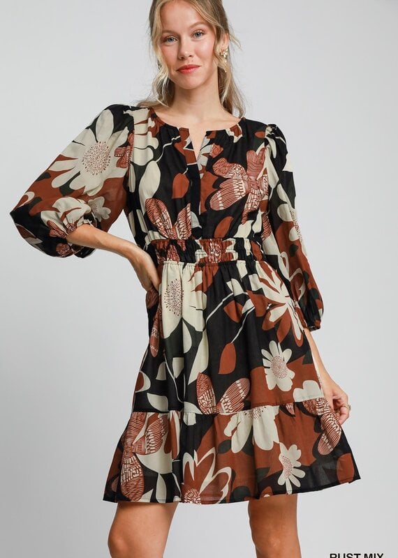 Abstract Printed Dress