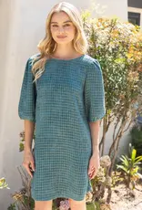 Contrast Bow Back Detailed Shift Dress