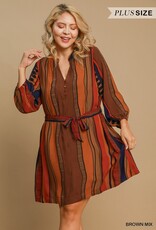 Abstract Print Dress