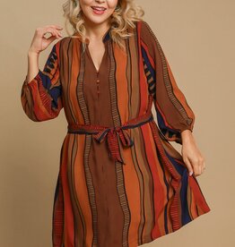 Abstract Print Dress