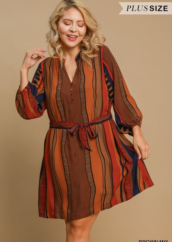 Abstract Print Dress