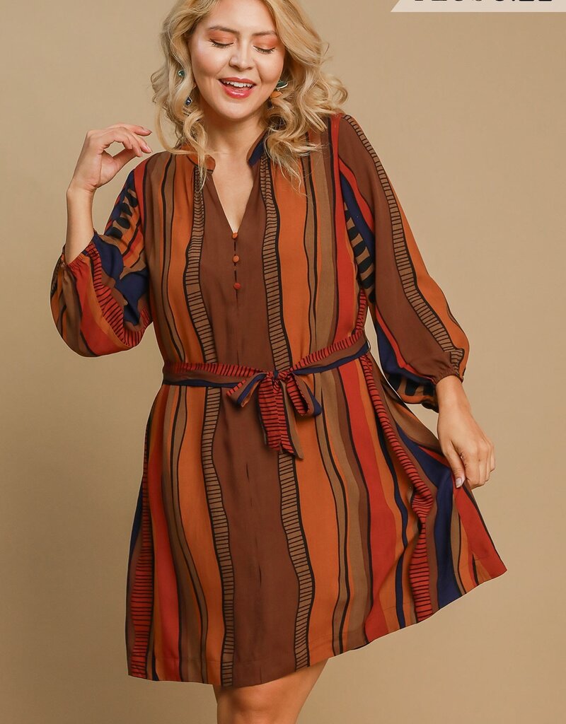 Abstract Print Dress