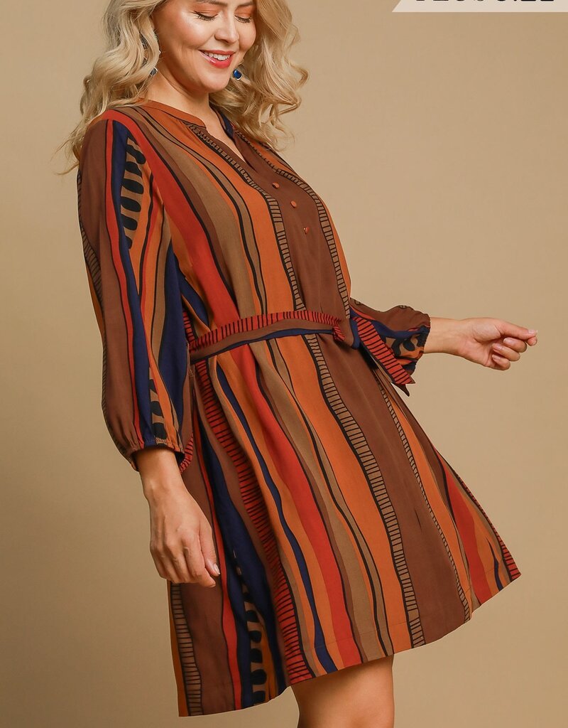 Abstract Print Dress