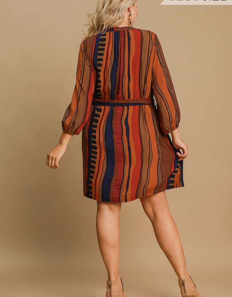 Abstract Print Dress