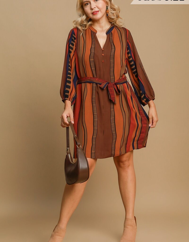 Abstract Print Dress