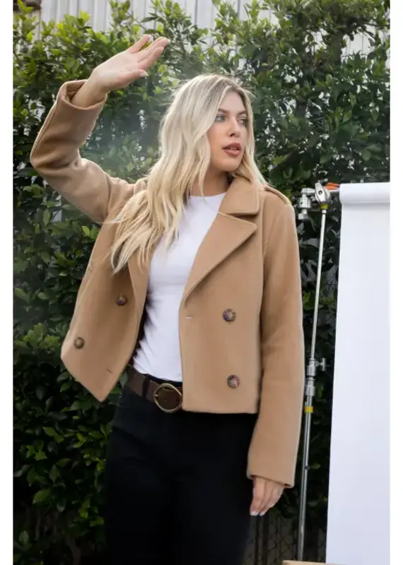 Double Breasted Crop Jacket