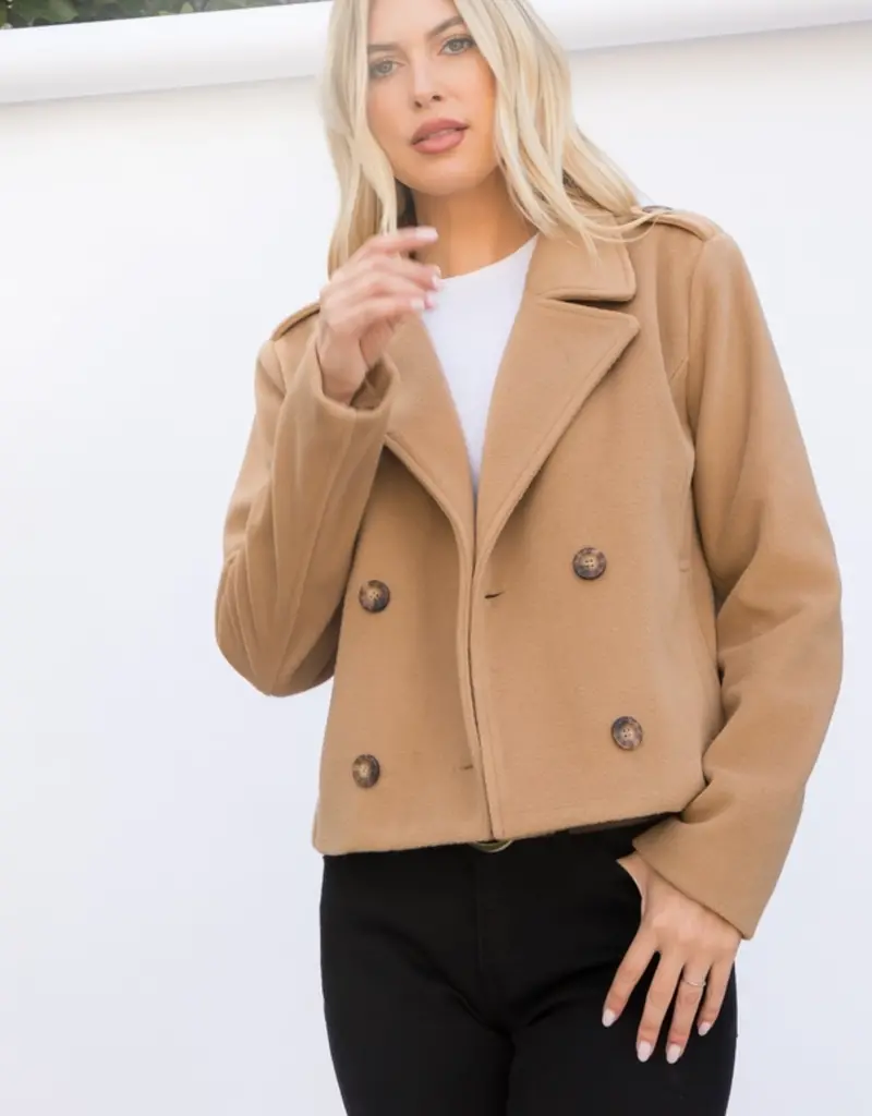 Double Breasted Crop Jacket
