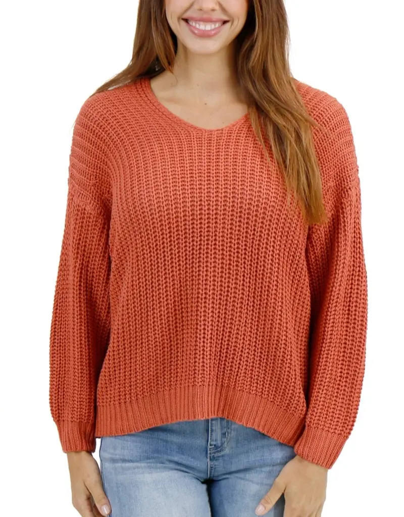 Grace and Lace Boyfriend Slouchy Knit Sweater