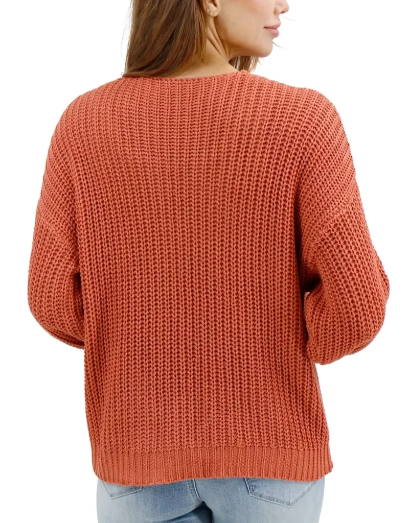 Grace and Lace Boyfriend Slouchy Knit Sweater