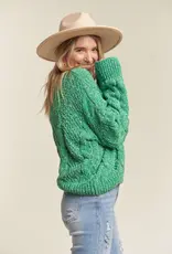 Soft Crew Neck Cable Knit Sweater