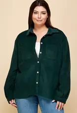 Plus Lightweight Corduroy Shacket