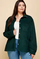 Plus Lightweight Corduroy Shacket