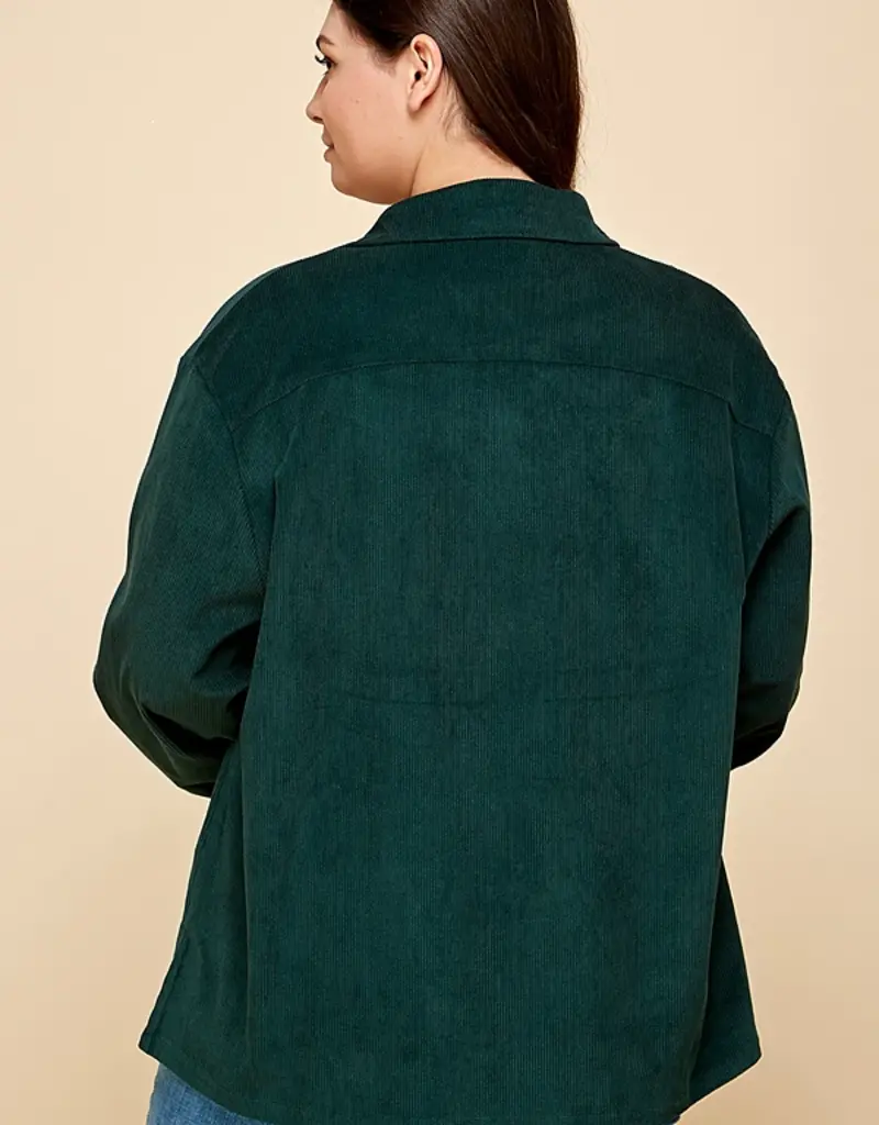 Plus Lightweight Corduroy Shacket