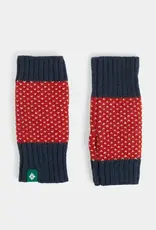Fa La La Winter Knit Fingerless Gloves - Red