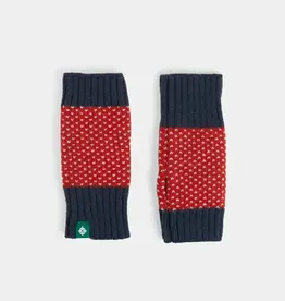 Fa La La Winter Knit Fingerless Gloves - Red