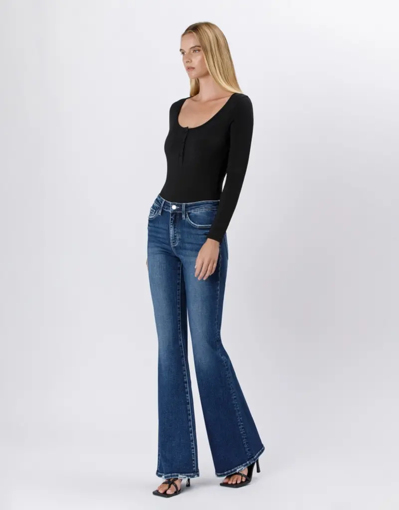 Vervet High Rise Full Length Flare Jeans