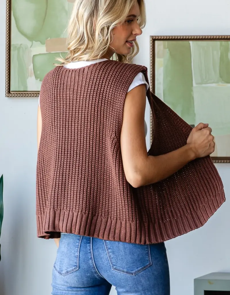 Knit Vest Cardigan