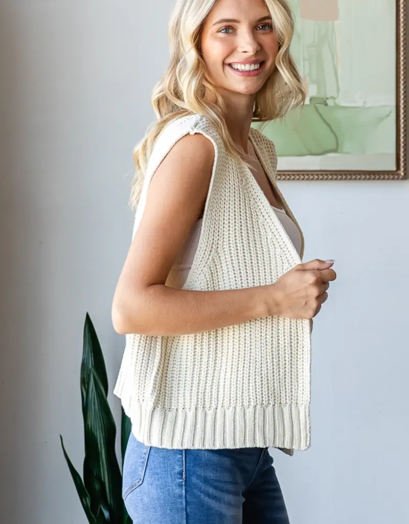Knit Vest Cardigan
