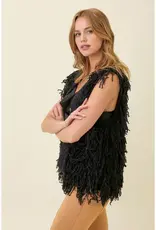 Knit Fringed Sweater Vest