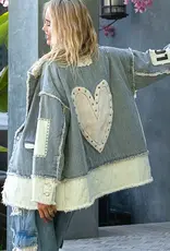 Patch Studded Heart Jacket
