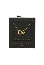 Gold Dipped Heart Linked Necklace