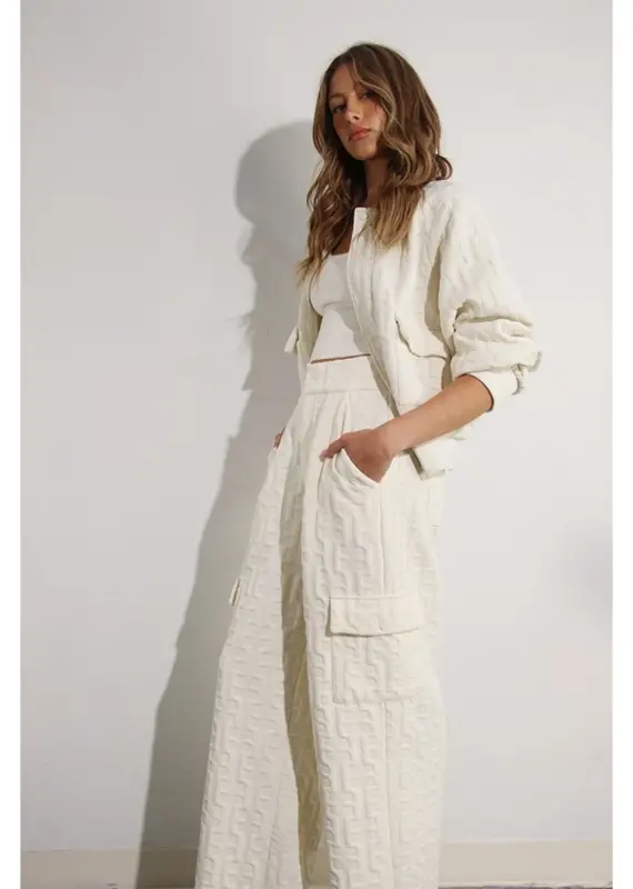 Embossed Bomber Jacket