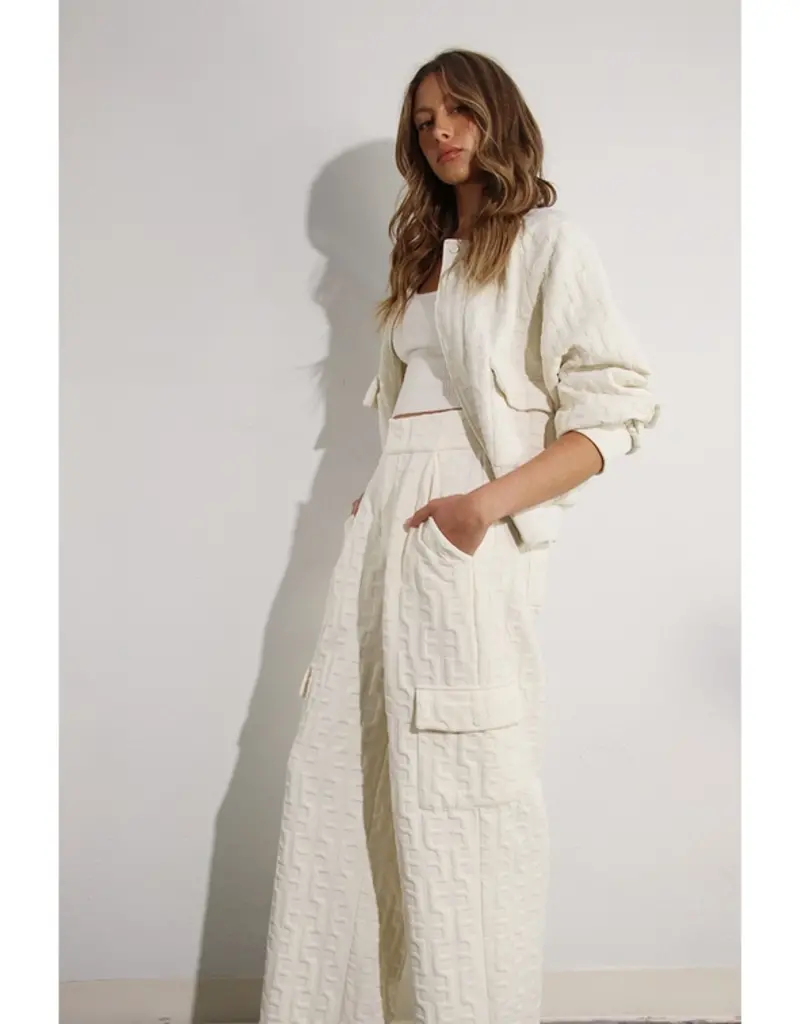 Embossed Bomber Jacket