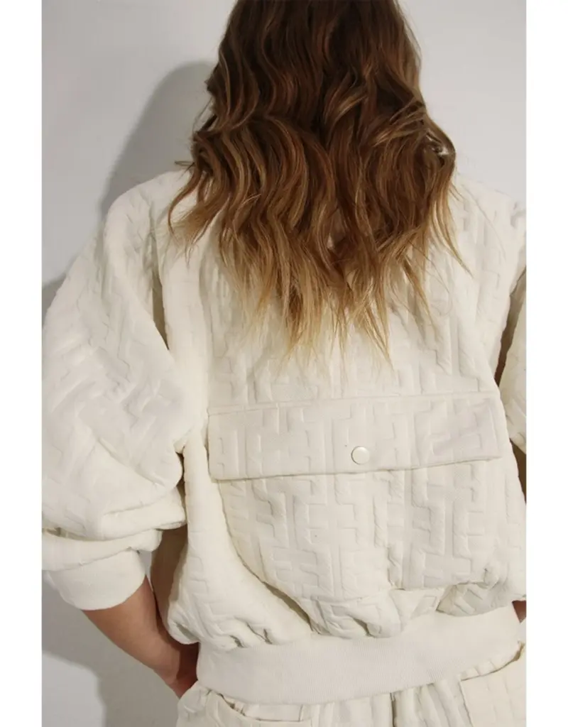 Embossed Bomber Jacket