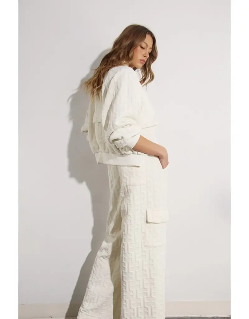 Embossed Bomber Jacket