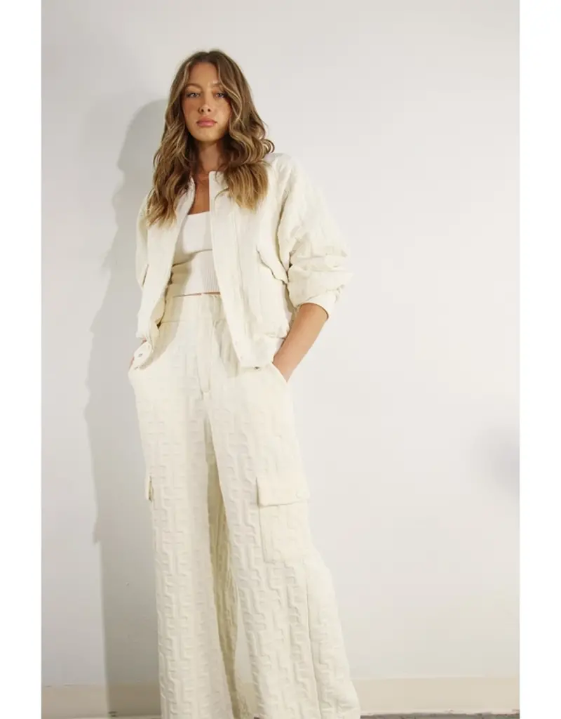 Embossed Bomber Jacket