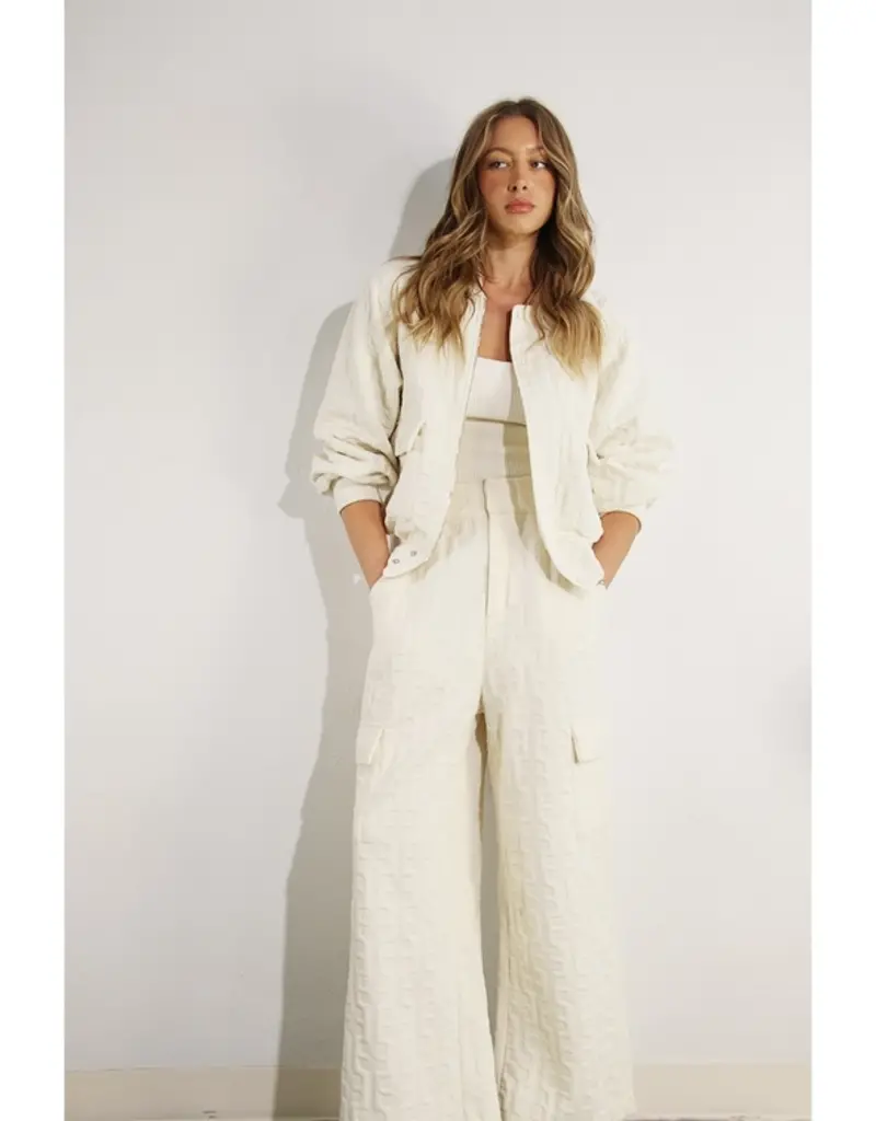 Embossed Bomber Jacket