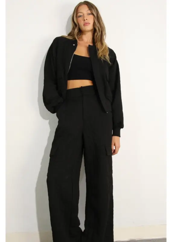 Embossed Bomber Jacket