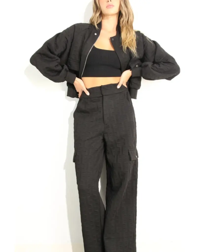 Embossed Bomber Jacket