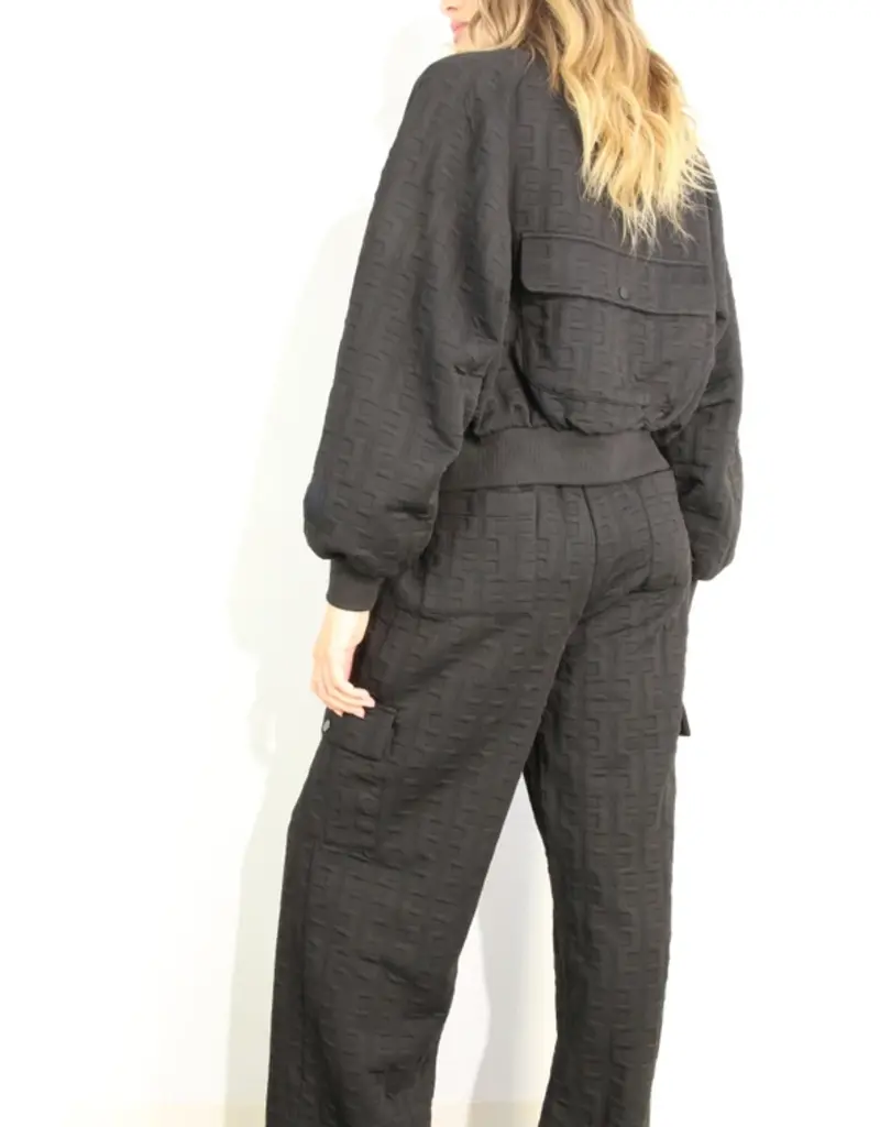 Embossed Bomber Jacket