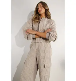 Embossed Bomber Jacket