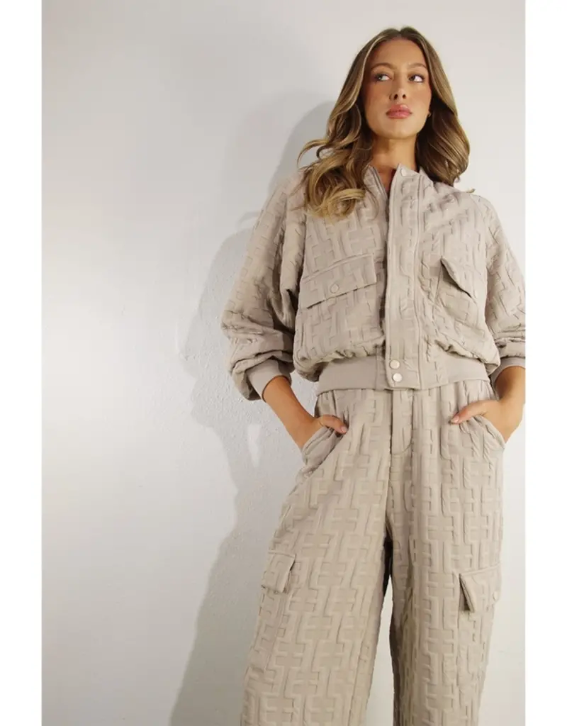 Embossed Bomber Jacket