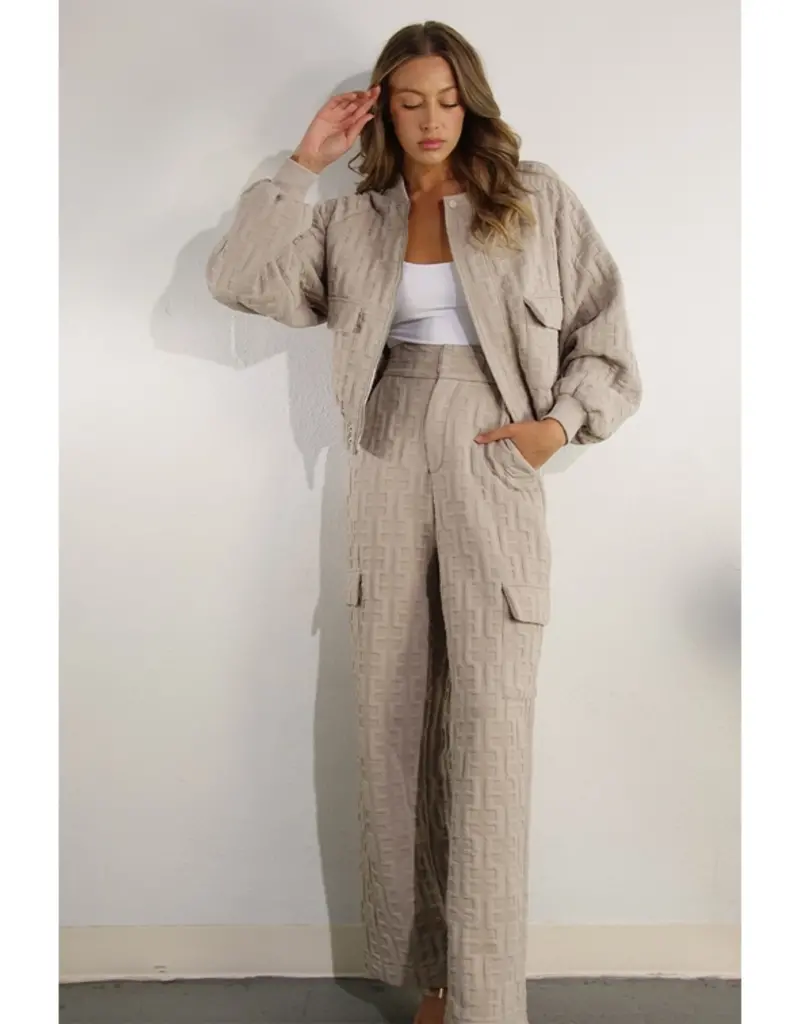 Embossed Bomber Jacket