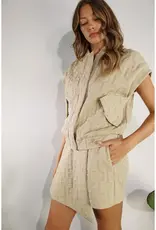 2 PIECE Textured Bomber Jacket & Skort Set