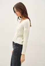 V-Neck Ribbed Sweater