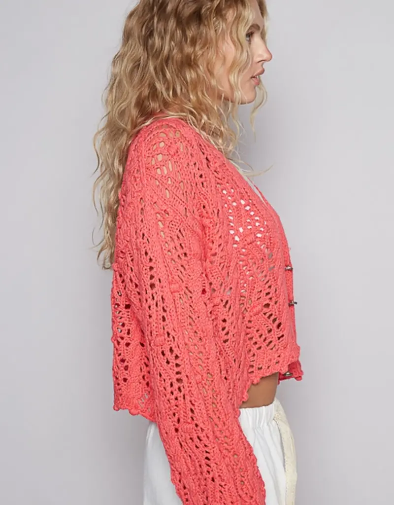 Open Knit Weave Cardigan