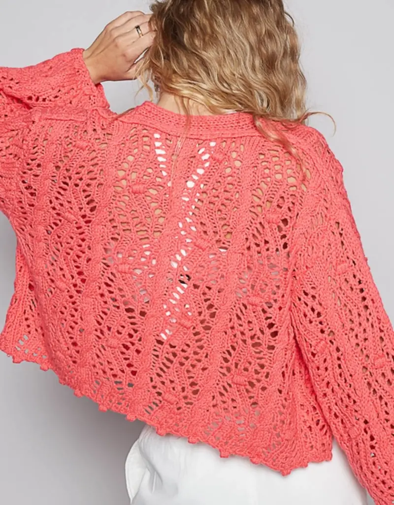 Open Knit Weave Cardigan