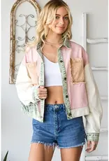 Washed Fringe Twill Jacket