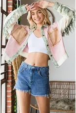 Washed Fringe Twill Jacket