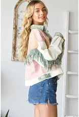 Washed Fringe Twill Jacket